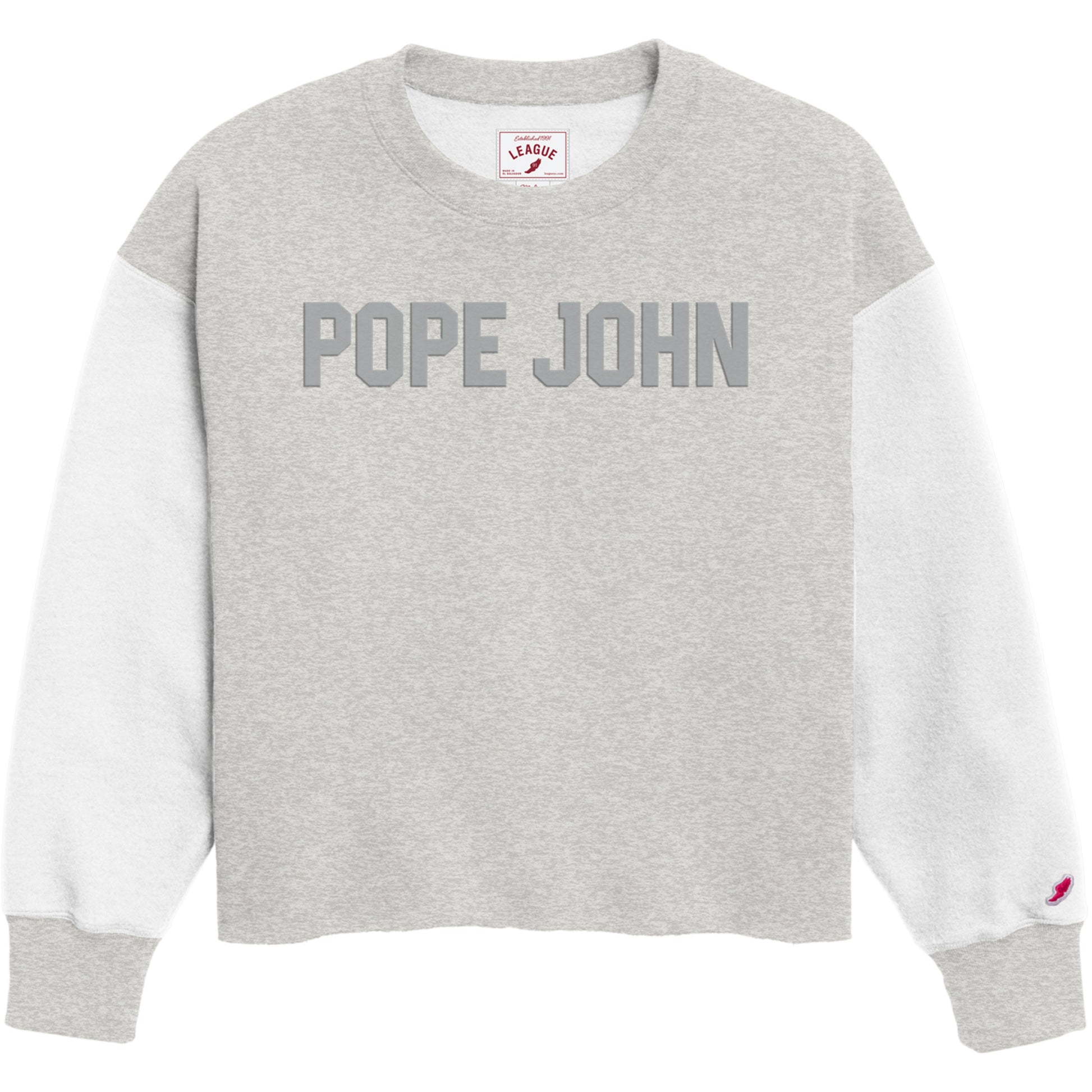Women's Crew Sweatshirt - Gray - League Reverse Fleece Collection