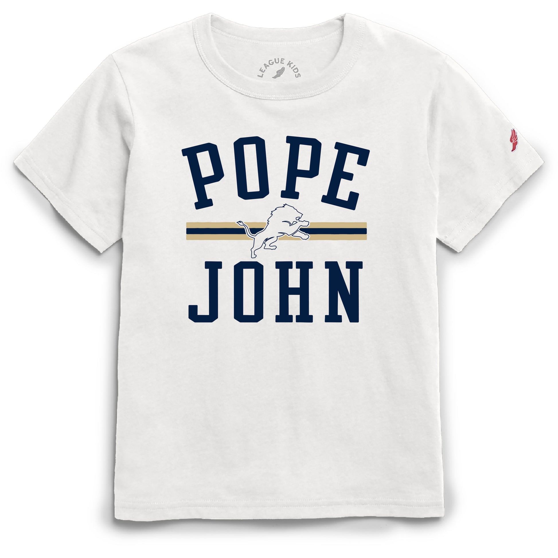 Youth Short Sleeve Tee - White - League Tumble Wash Collection