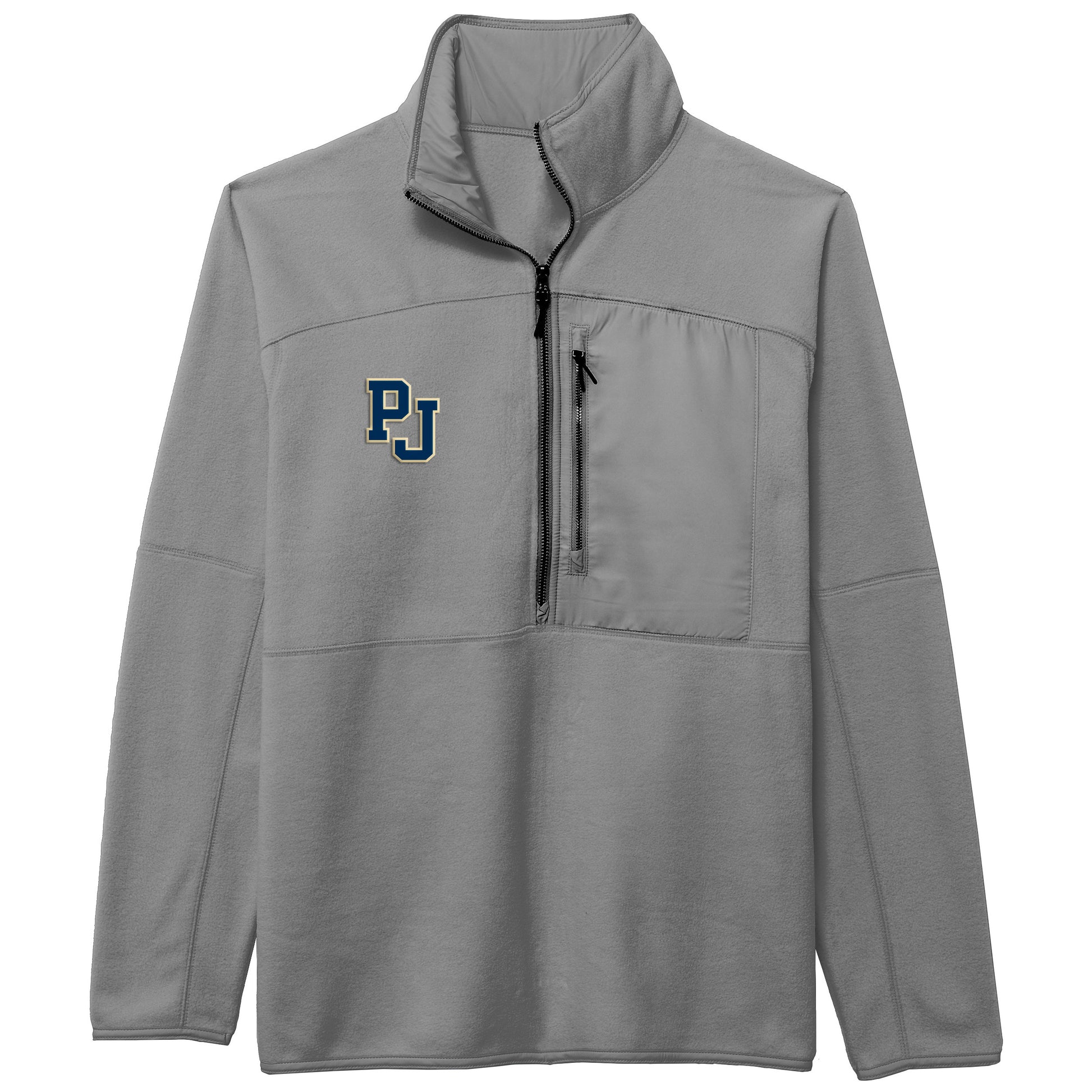 Men's 1/2 Zip Fleece - Gray - League Ouray Collection