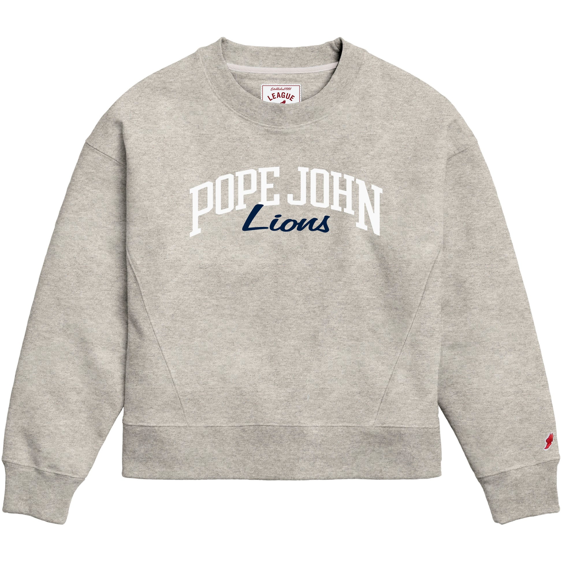 CLEARANCE - Women's Crew Sweatshirt - Gray - League 1636 Collection - Women's Boxy Crew