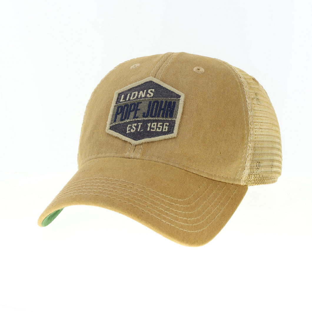 NEW ITEM - Legacy OFA - Old Favorite Trucker Hat - Khaki – Pope John Lions'  Den Store