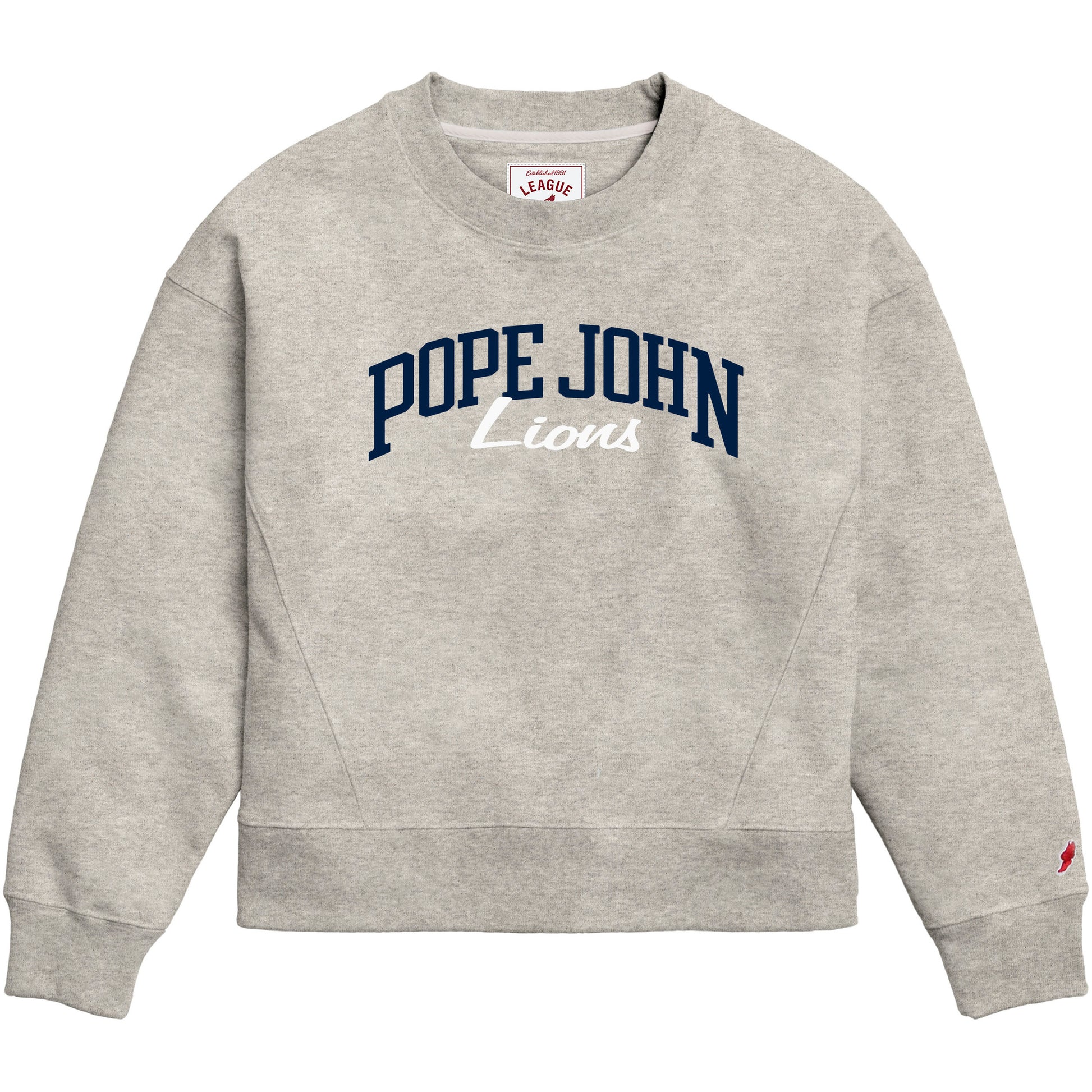 CLEARANCE- Women's Crew Sweatshirt - Gray - League 1636 Collection - Women's Boxy Crew