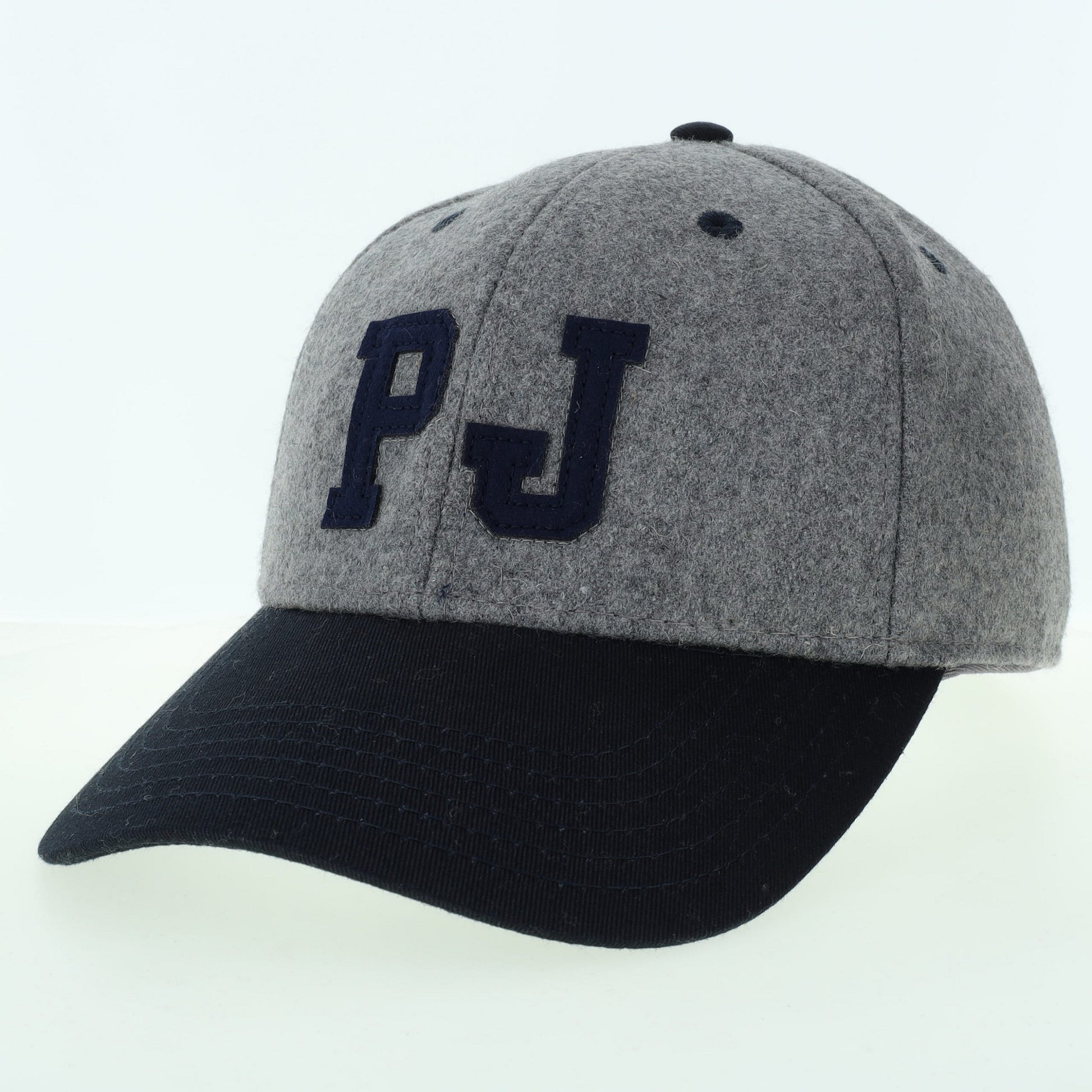 Baseball Cap - Grey/Navy - Vintage Wool Structured Snapback - Legacy