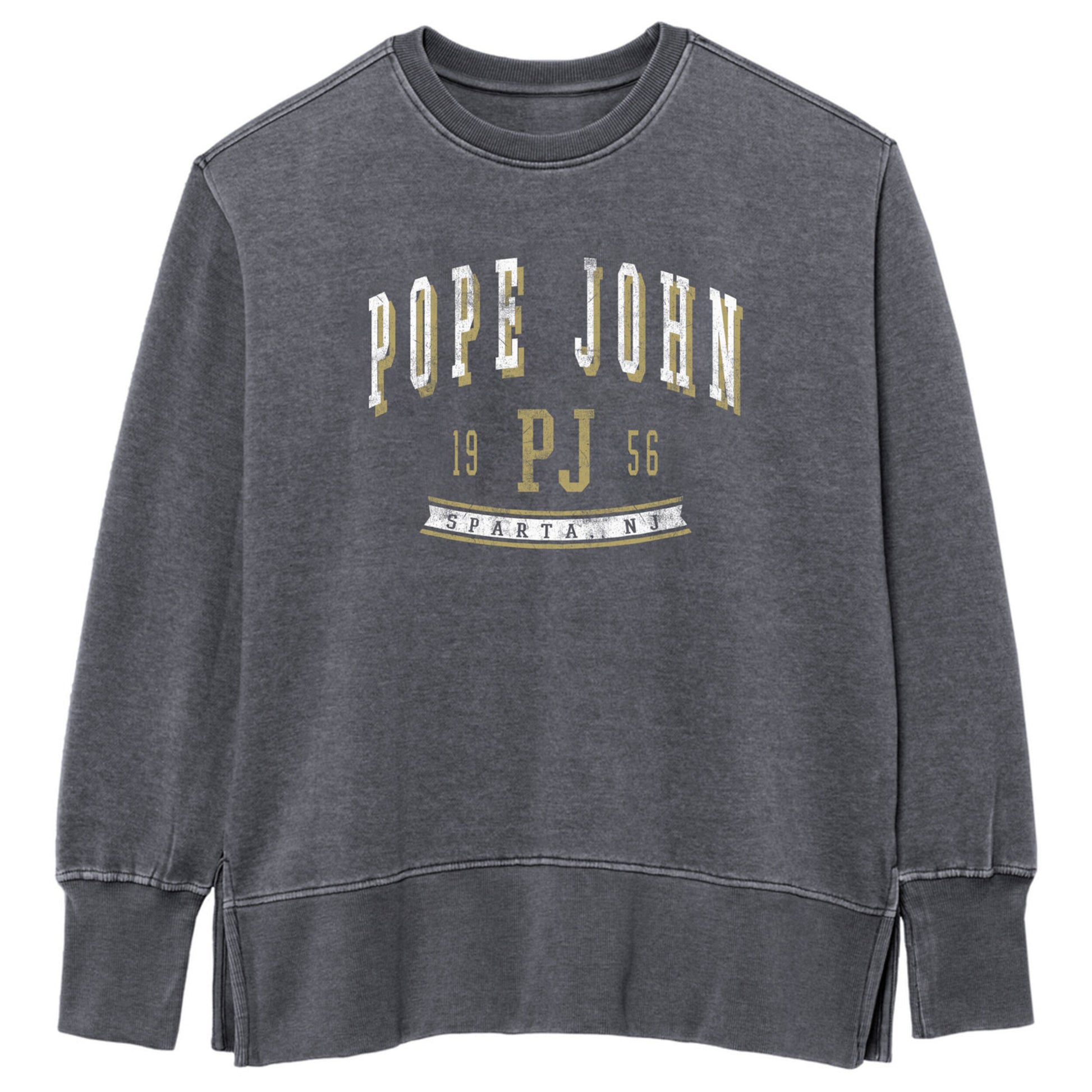 Women's Crew Sweatshirt - Navy/Gray - Ouray Weathered Fleece Collection