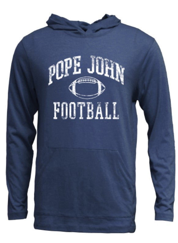 Hooded Tee Soft Blend Long Sleeve - Navy - ES Sports