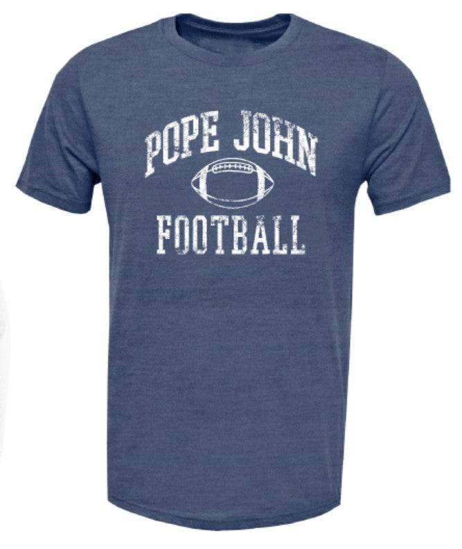S/S Tee Tri-Blend Crew - Navy - ES Sports- Football