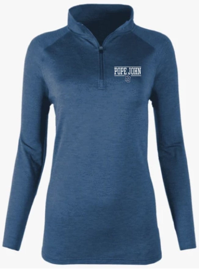 Women's 1/4 Zip Performance Pullover - Navy - ES Sports