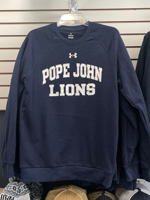 CLEARANCE -  Crew Sweatshirt - Navy - Under Armour - Rival Fleece Collection