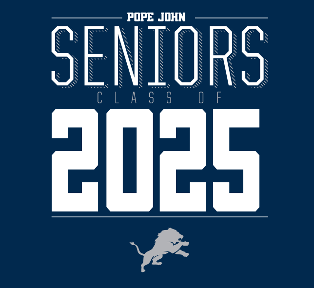 CLEARANCE- Senior 2025 Tee - White & Navy - Short Sleeve Tee - Gildan Unisex