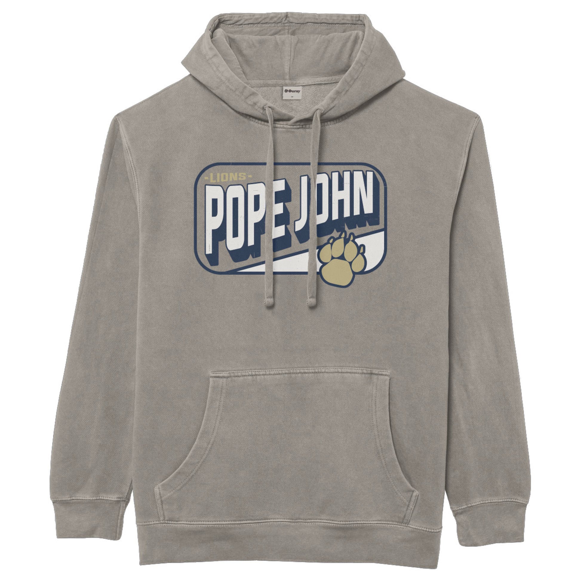 Hooded Sweatshirt - Cement gray - League Pigment Dye Collection