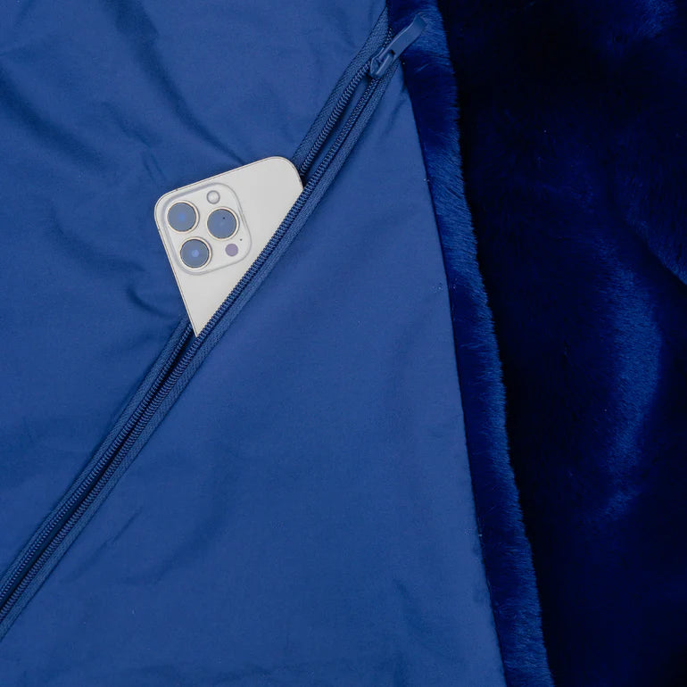 Blanket- Navy - Long Lap Faux Fur / Water Proof Blanket - Pretty Rugged