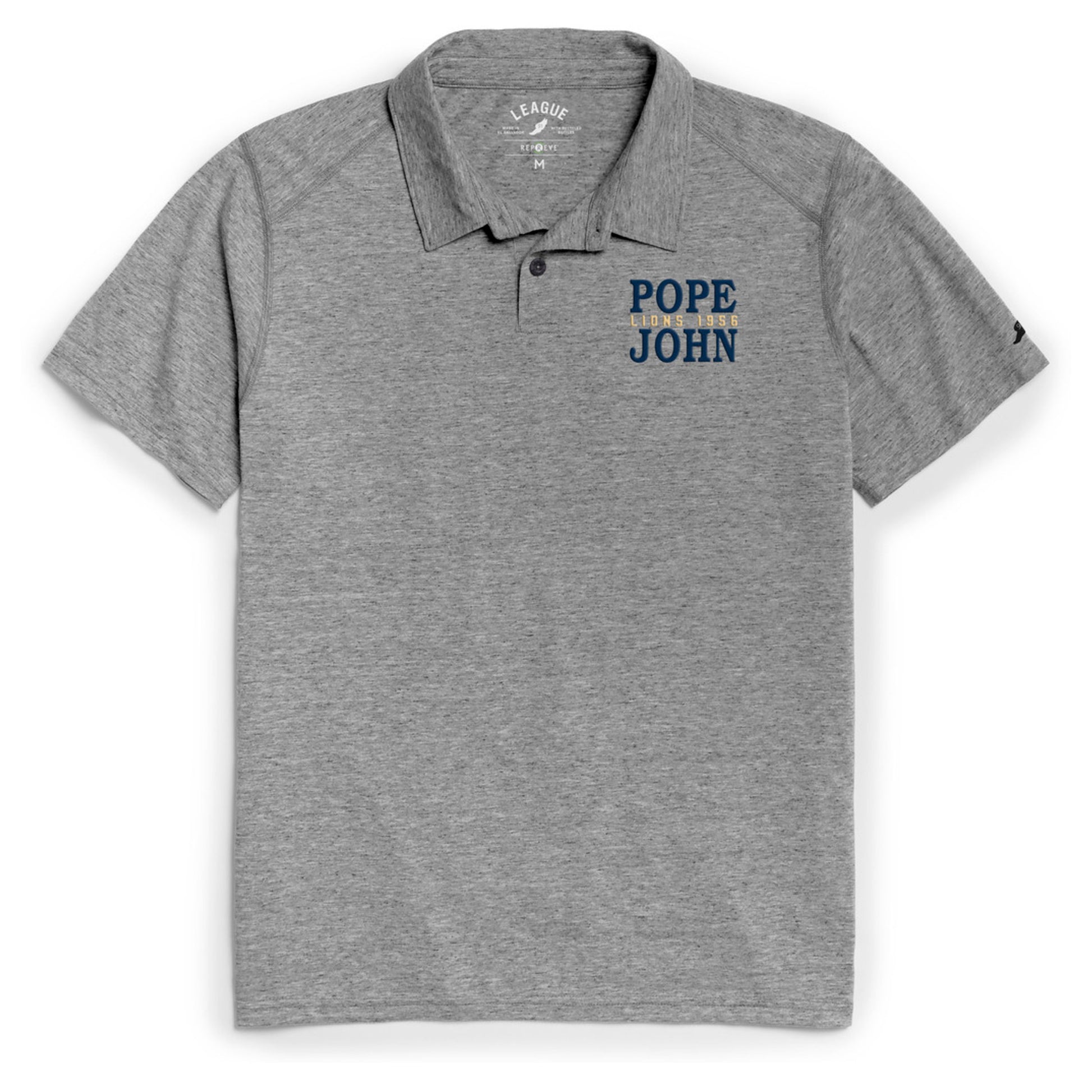 Men's Polo Short Sleeve Tee - Grey - League Reclaim Collection