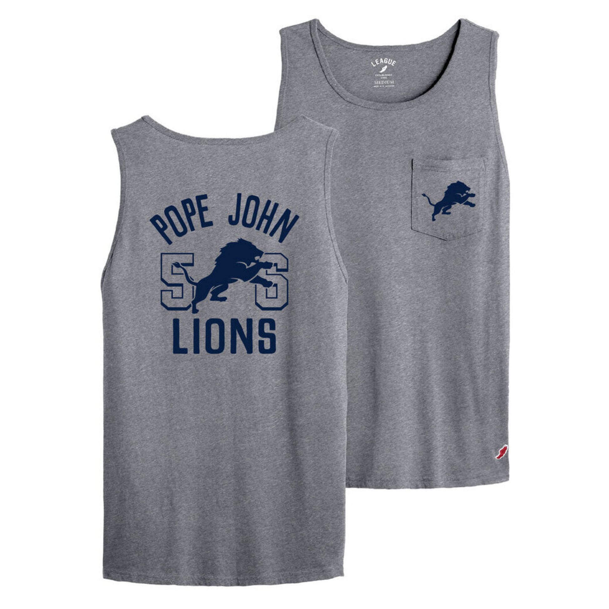 CLEARANCE -Men's Pocket Tank - Gray - League All American Collection