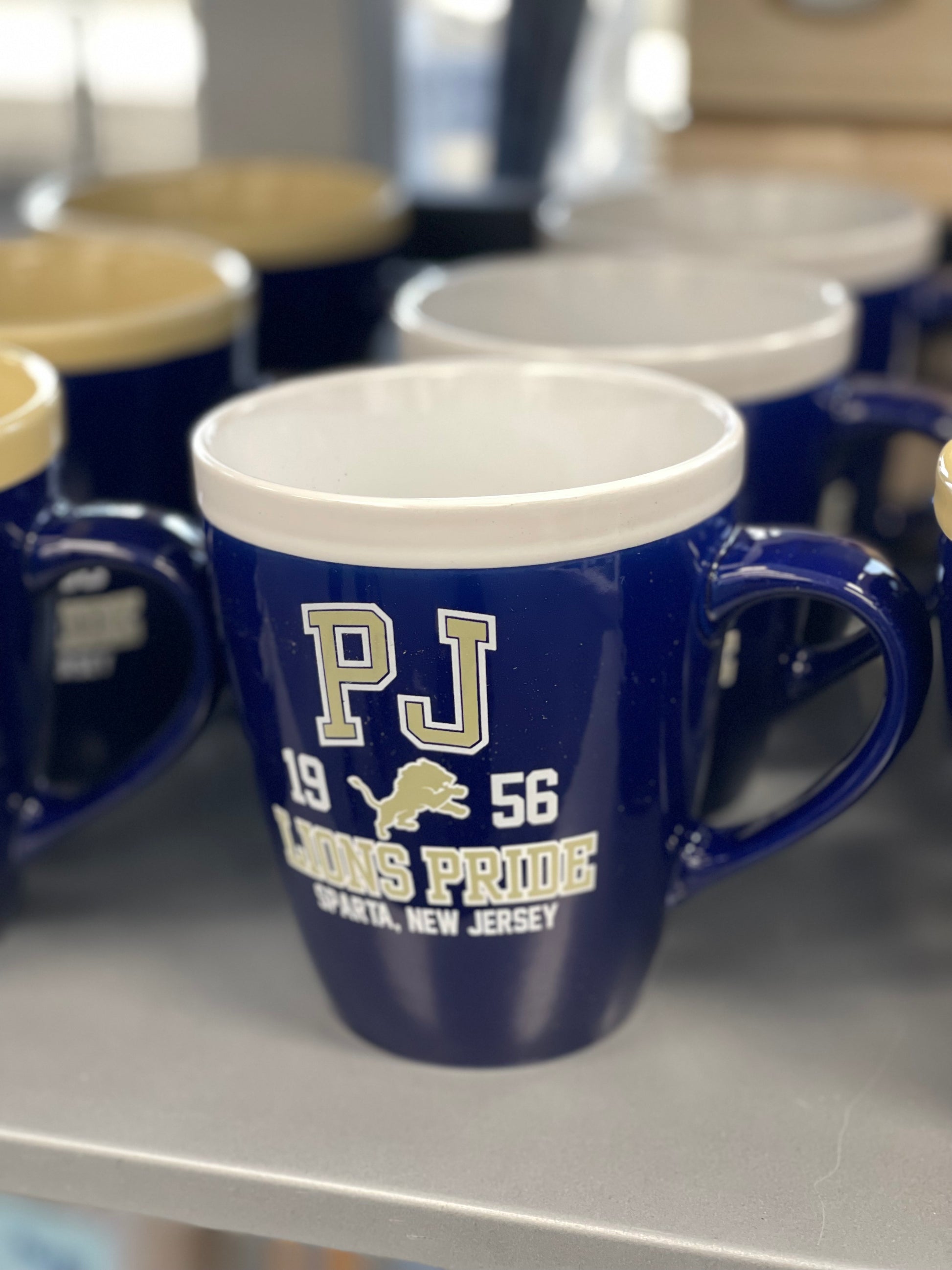 Ceramic Mug - Navy/White 18 Oz. - RFSJ - Sofia Collection