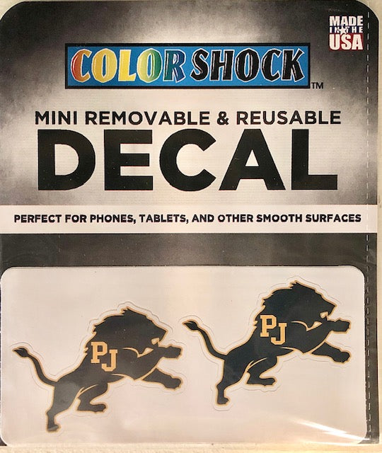 Mini Decals- Navy - 2 Pack of Leaping Lion Decals - Removeable & Reusable - CDI