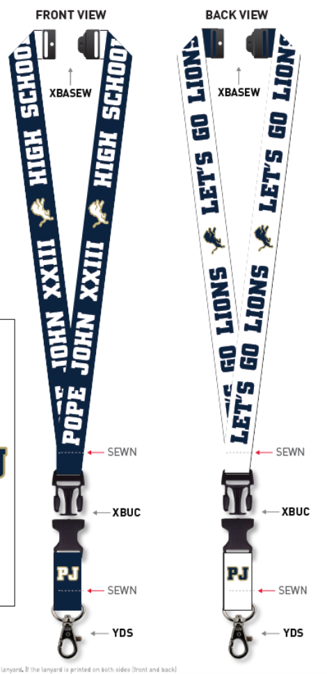 Lanyard - 1" Width - Double Sided Art - Skylands Promotions