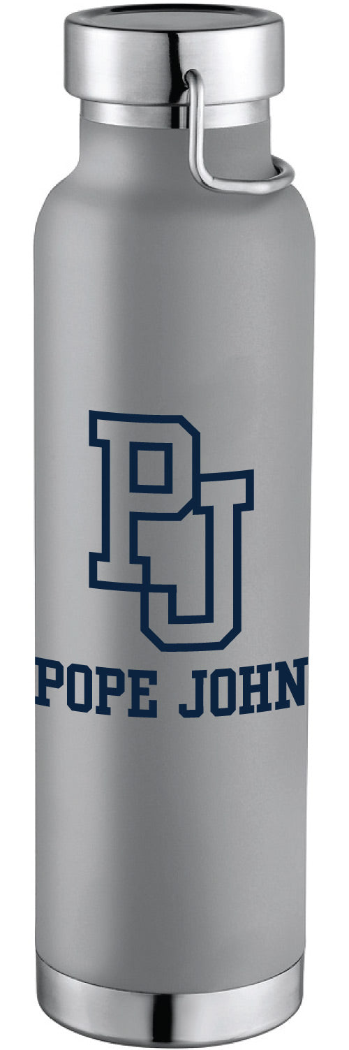 Water Bottle - Grey 22 Oz. - Stainless Steel With Loop Handle - RFSJ