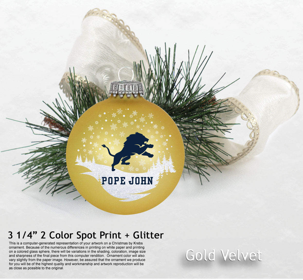 Ornament - Gold - Glass Ball - RFSJ